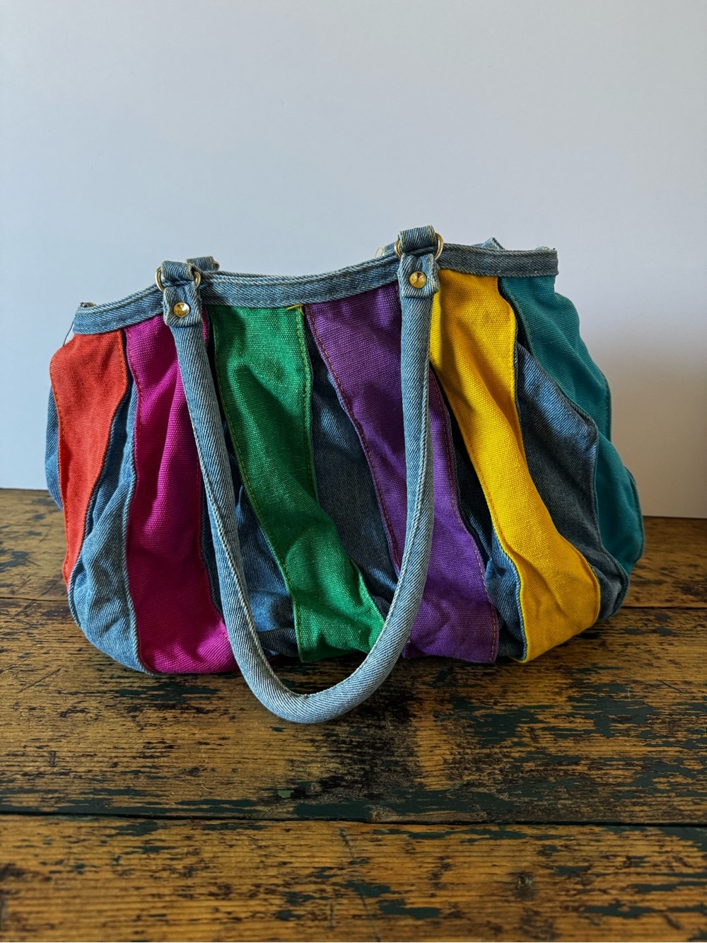 Vibrant Color Jean Purse